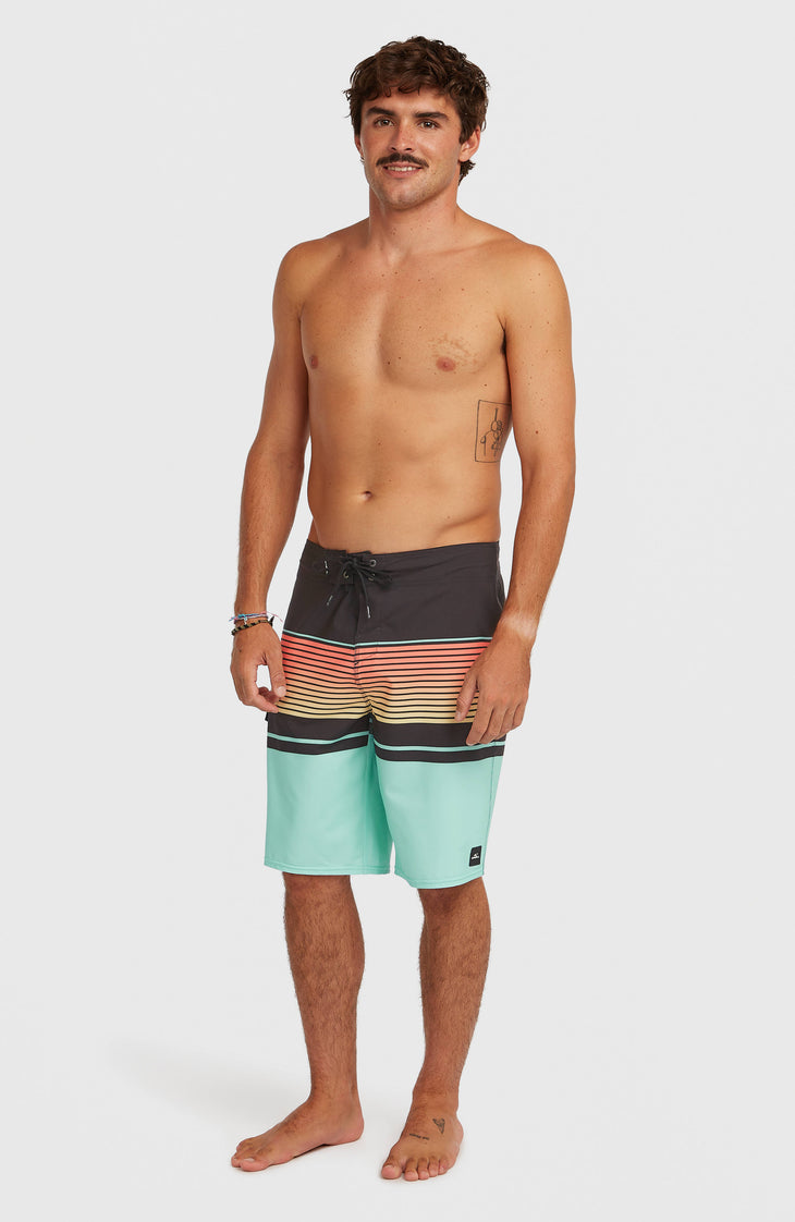 Lennox Stripe 21" boardshort | Canal Blue Lennox Stripe