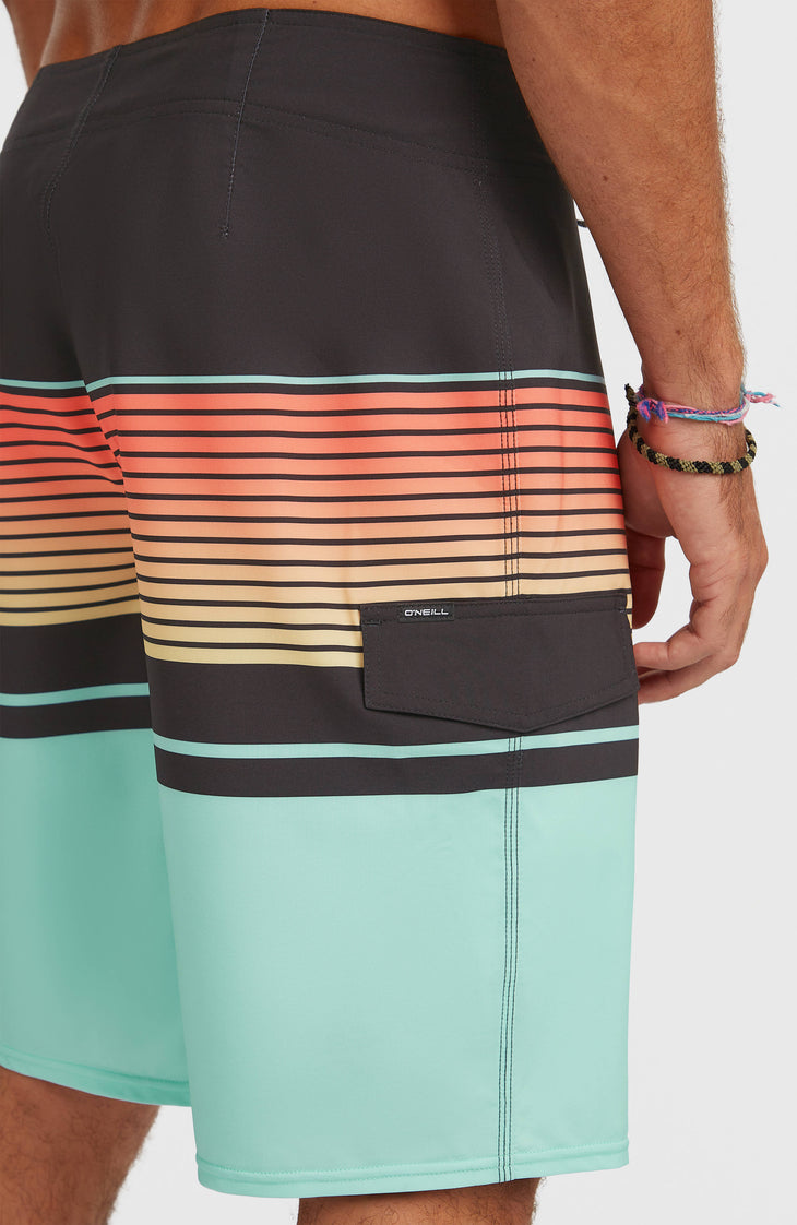 Lennox Stripe 21" boardshort | Canal Blue Lennox Stripe