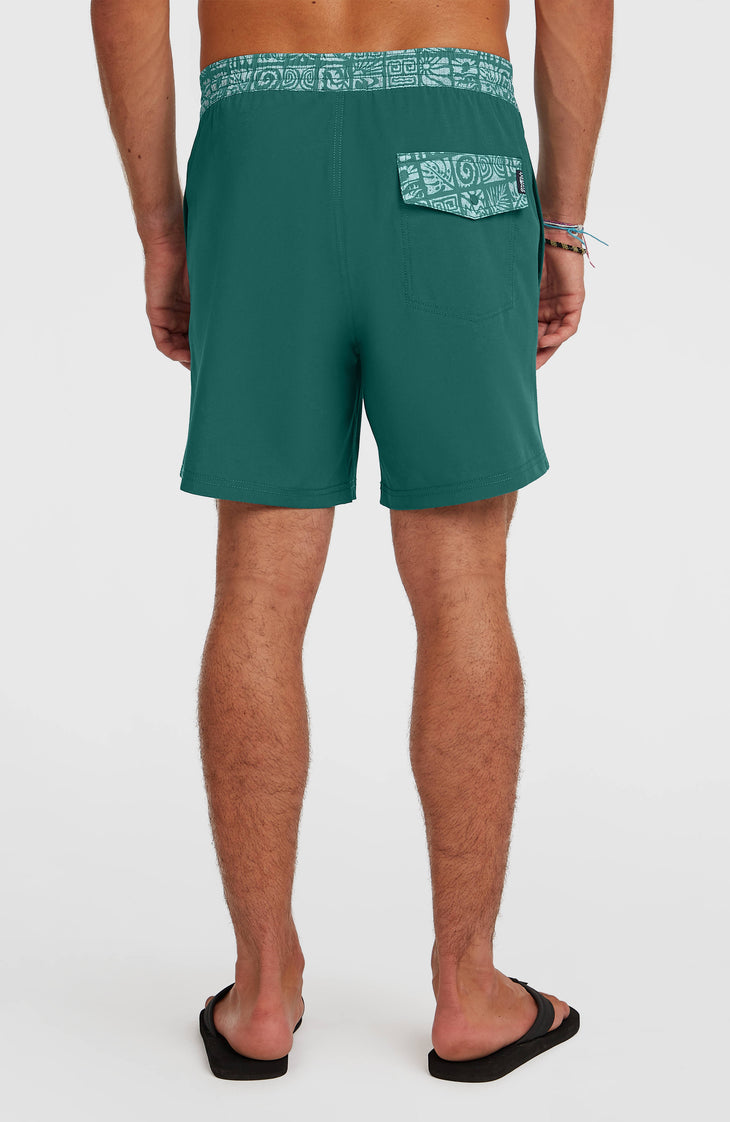 Pocket Print 16'' zwembroek | Botanical Heat