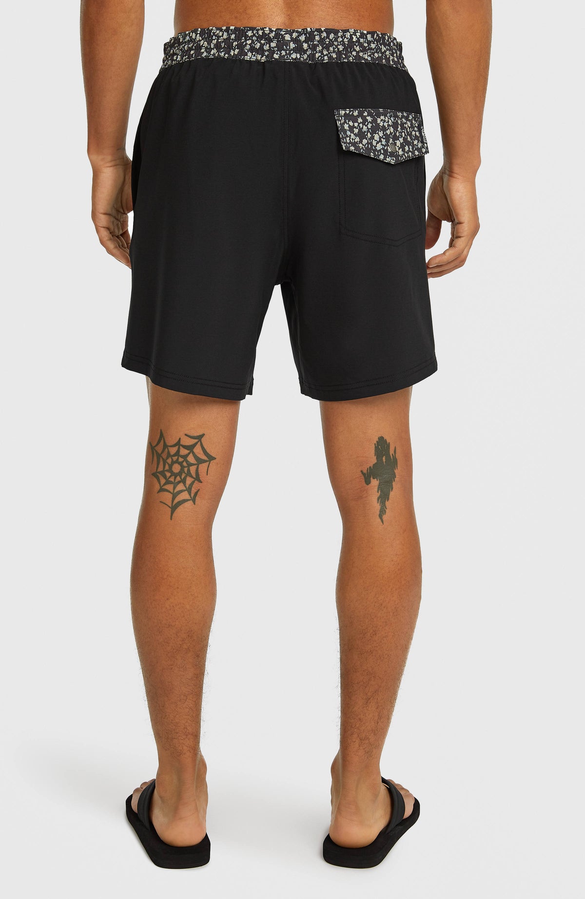 Pocket Print 16'' zwembroek | Black Out
