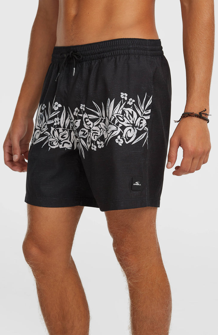 O'Neill Uni Flower 16'' zwembroek | Black Tropical Stripe