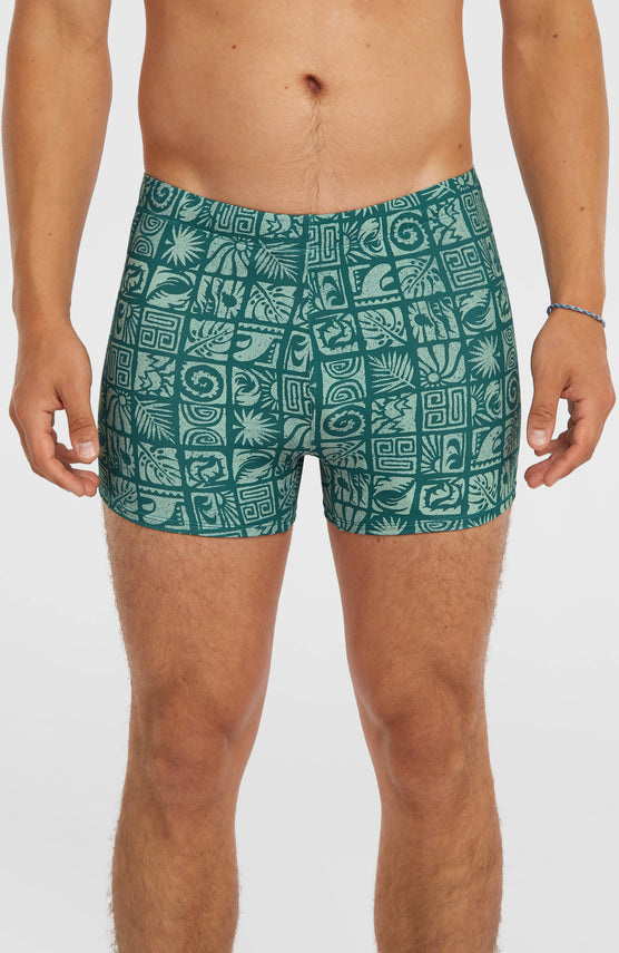 Essentials All-Over-Print zwemboxer | Blue Bricks