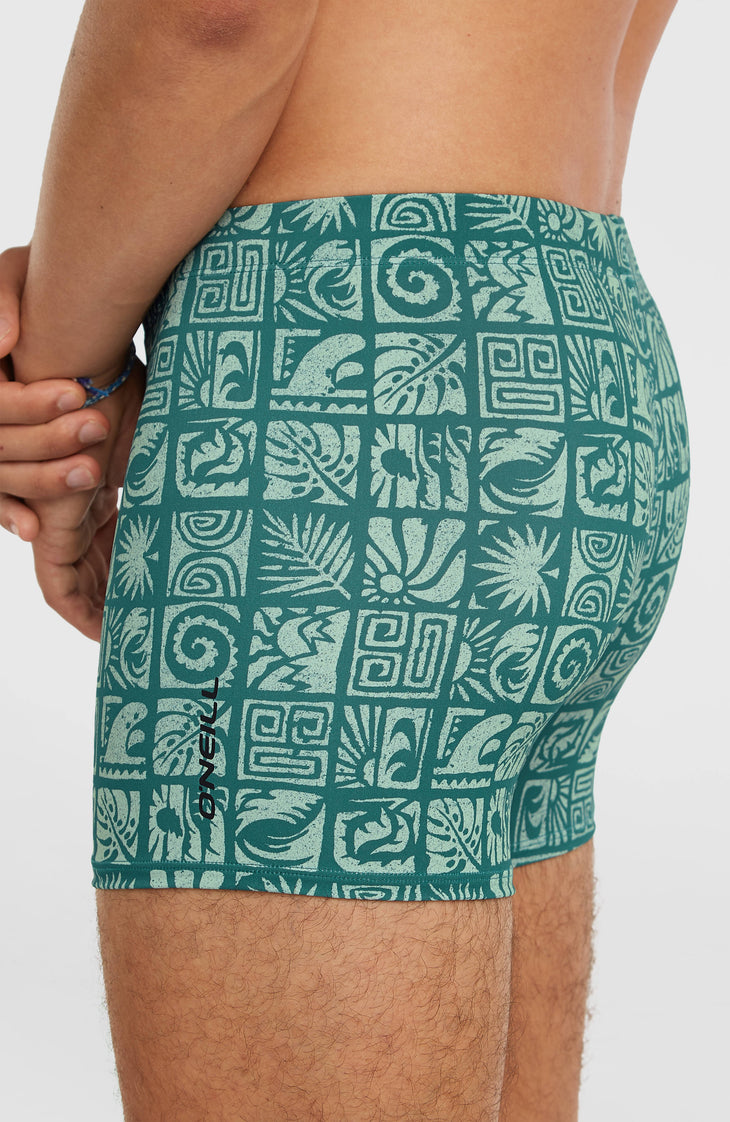 Essentials All-Over-Print zwemboxer | Blue Bricks