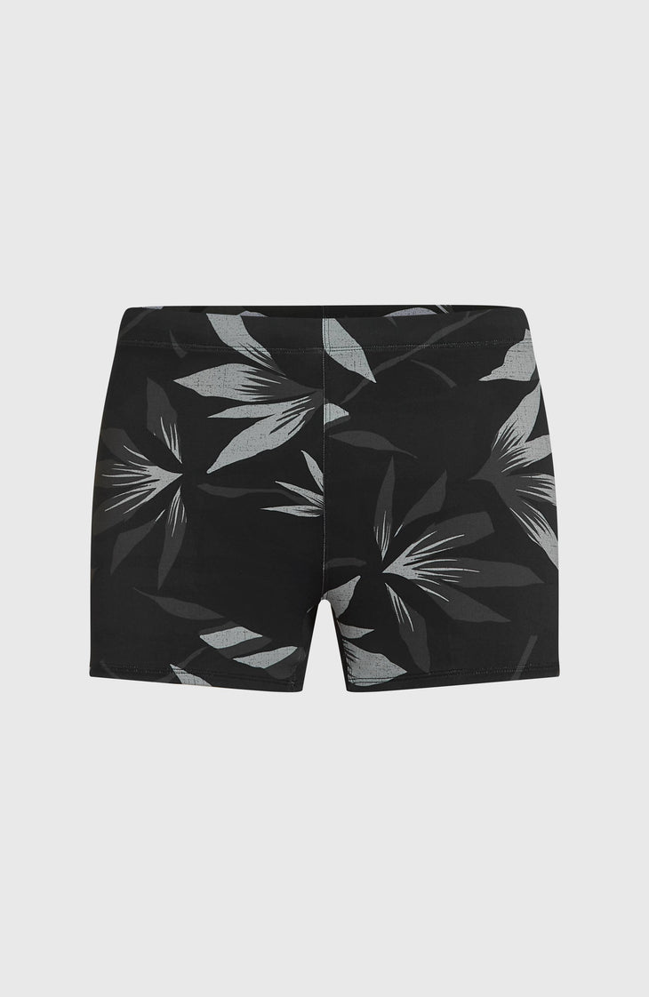 Essentials All-Over-Print zwemboxer | Black Tropicana Small