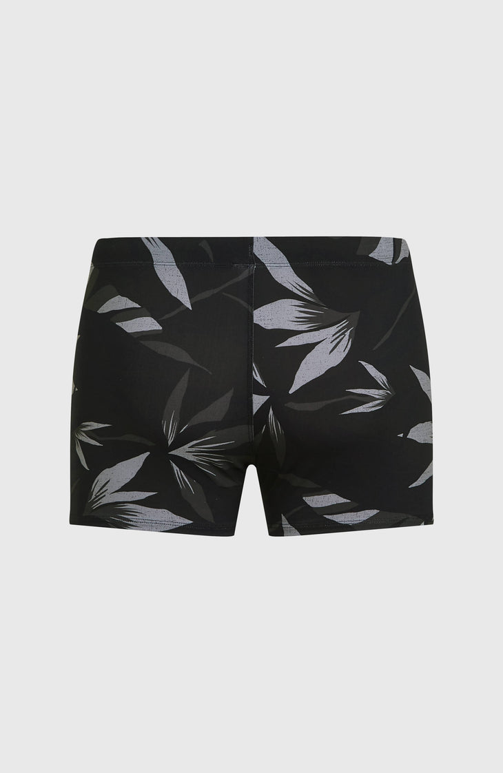 Essentials All-Over-Print zwemboxer | Black Tropicana Small