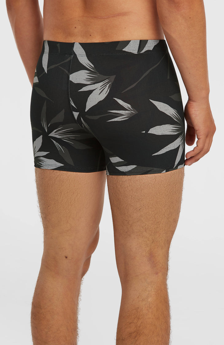 Essentials All-Over-Print zwemboxer | Black Tropicana Small