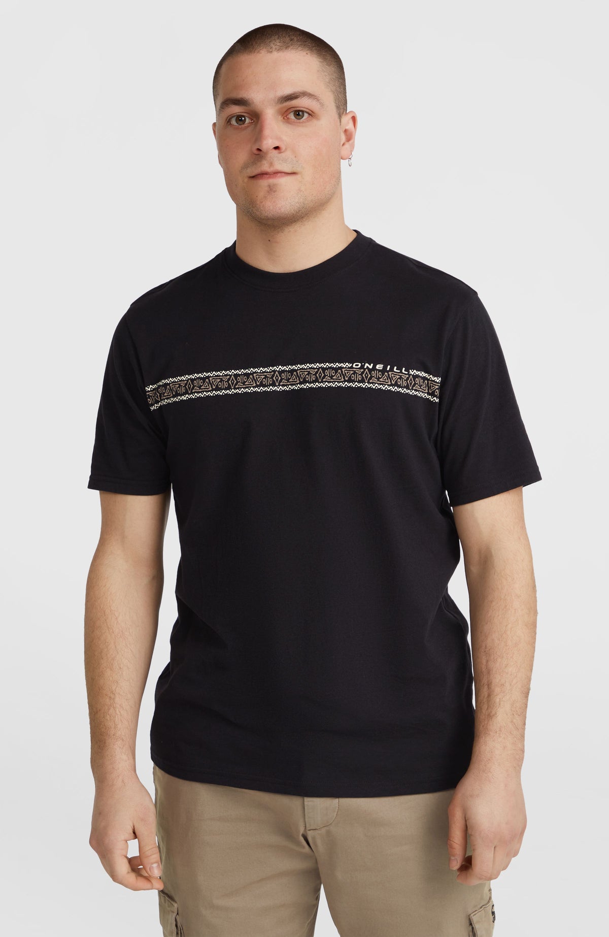 Ikat Stripe T-shirt | Black Out