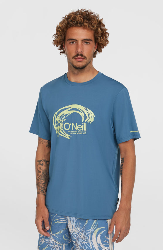 O'Riginals Hybrid UPF 50+ Graphic T-shirt | Copen Blue