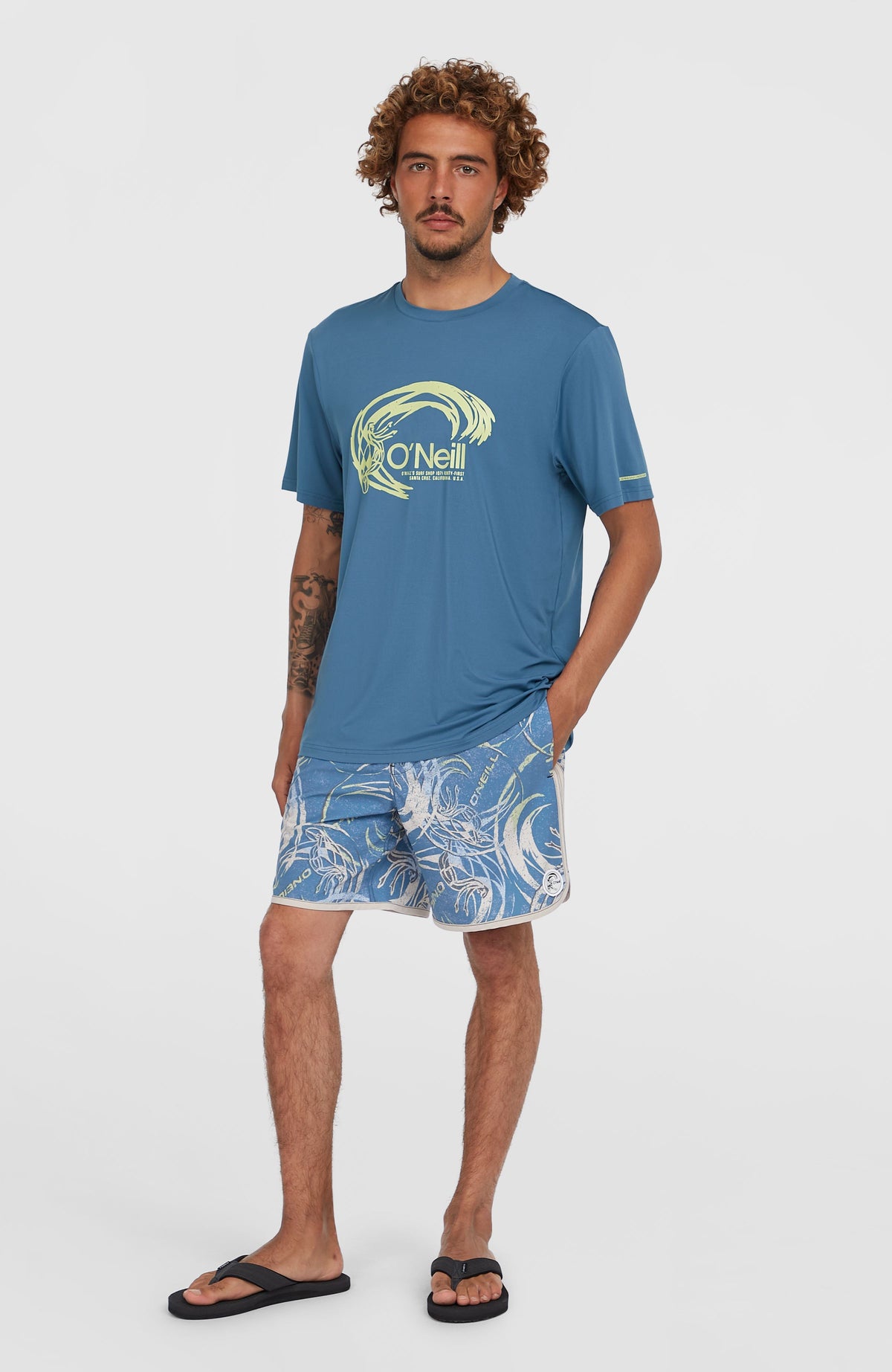 O'Riginals Hybrid UPF 50+ Graphic T-shirt | Copen Blue