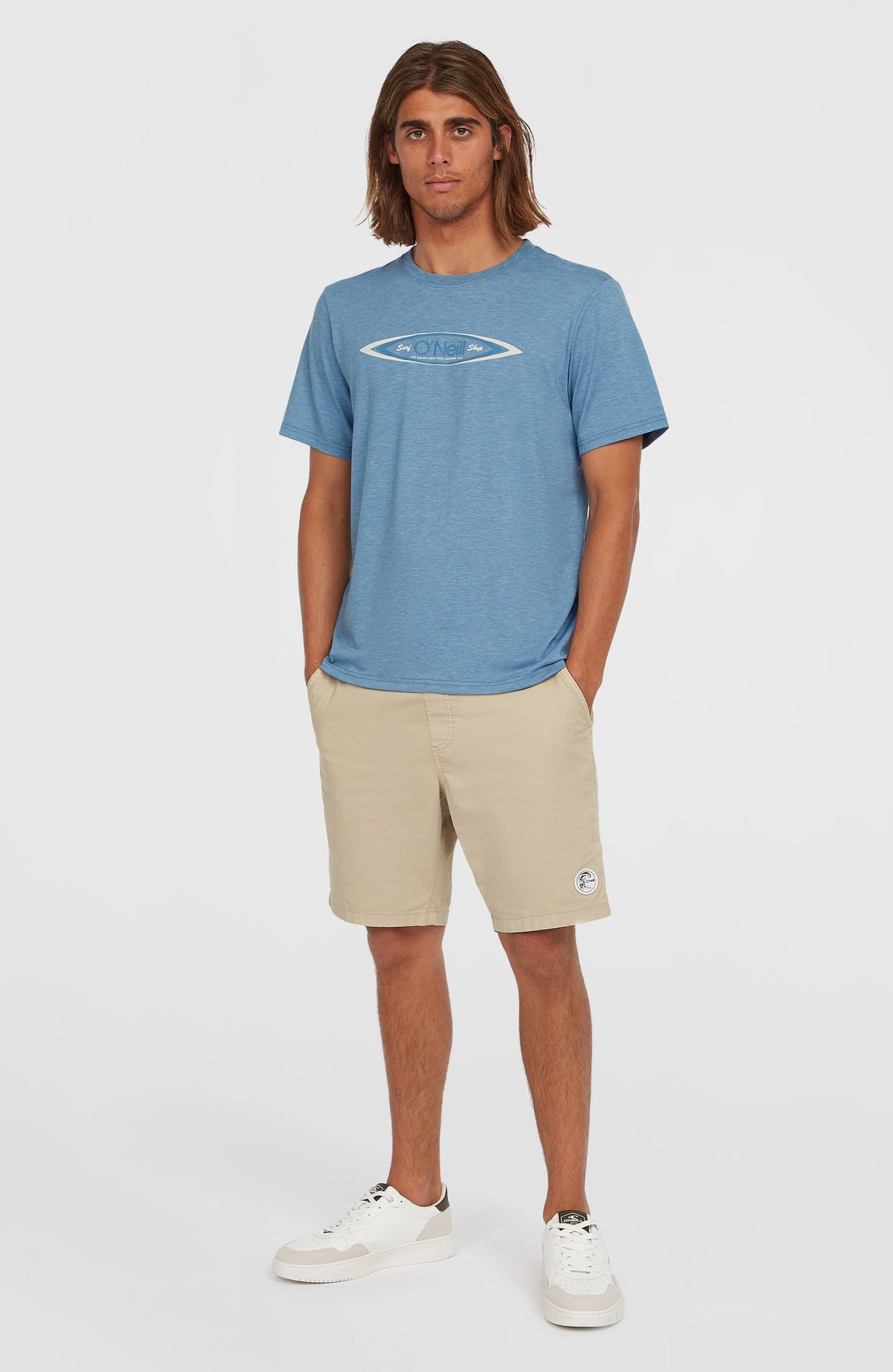 O'Riginals Hybrid Polygiene Graphic T-shirt | Copen Blue