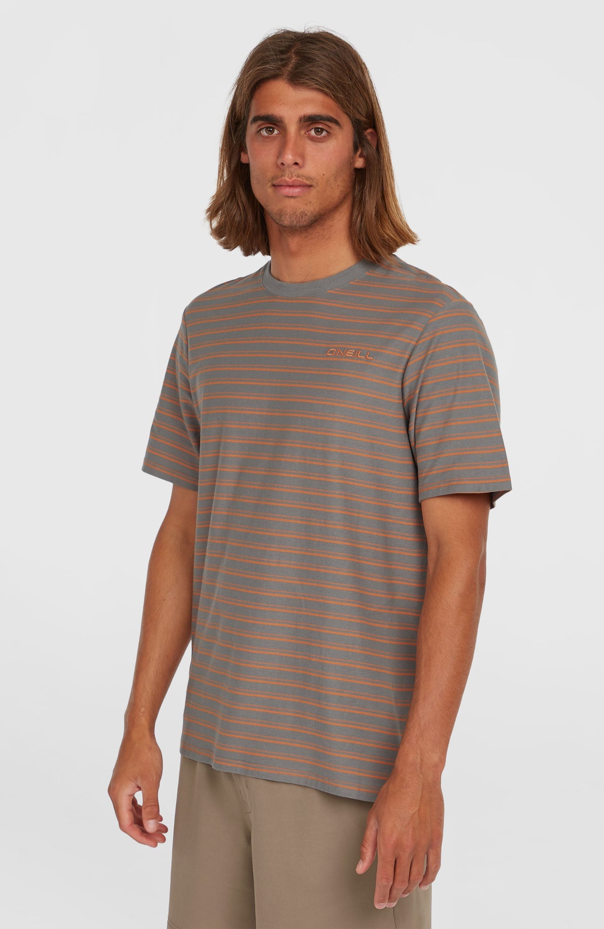 Yarn Stripe T-shirt | Grey Cali Stripe