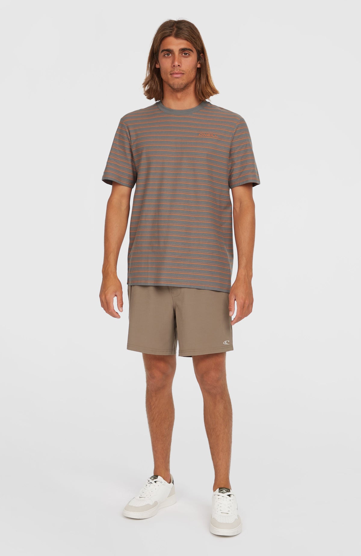 Yarn Stripe T-shirt | Grey Cali Stripe