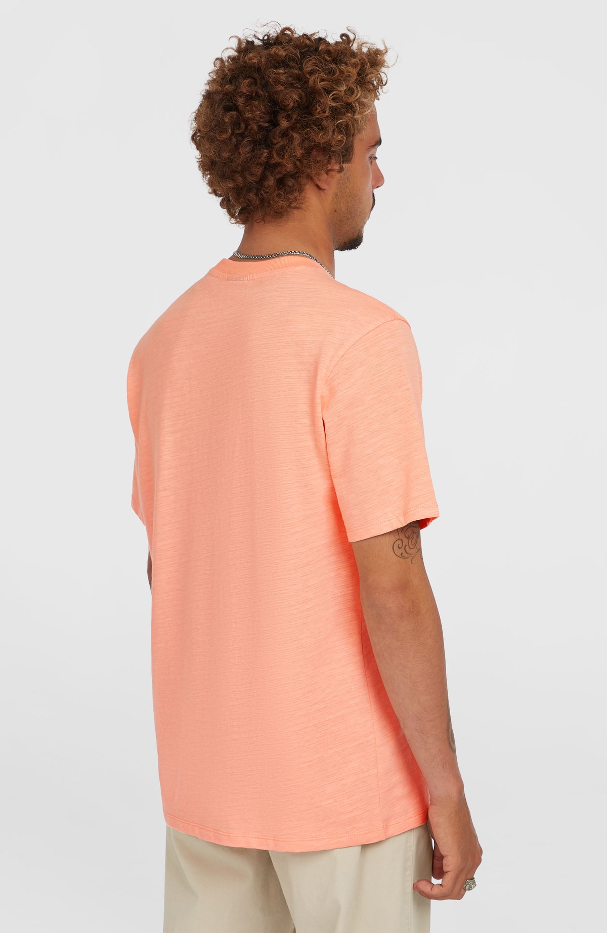 Slub Chest Pocket T-shirt | Coral Pop