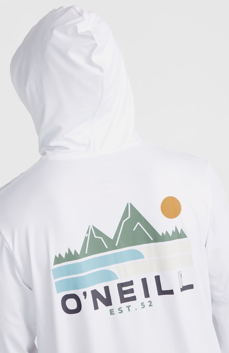 O'Neill TRVLR Series UPF shirt met lange mouwen en capuchon | Snow White