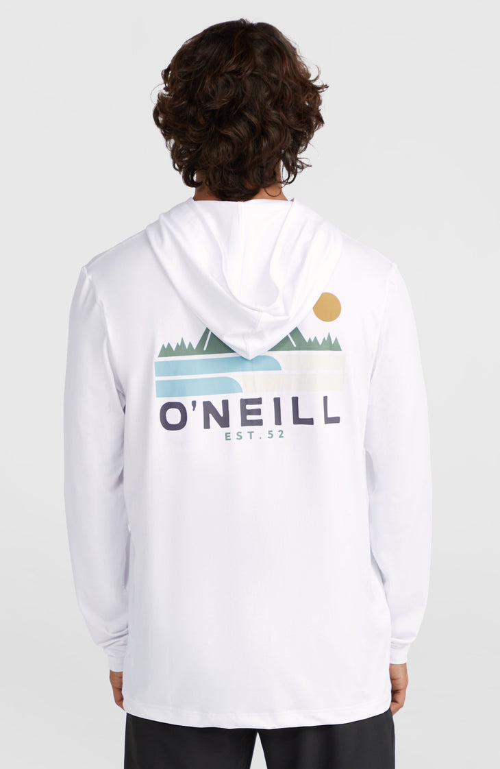 O'Neill TRVLR Series UPF shirt met lange mouwen en capuchon | Snow White