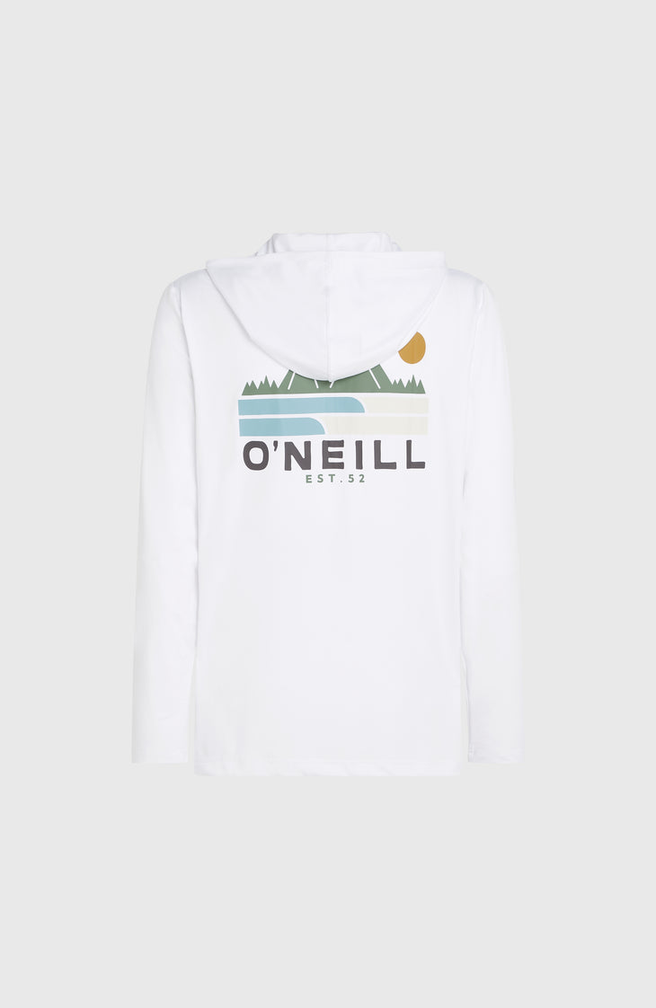 O'Neill TRVLR Series UPF shirt met lange mouwen en capuchon | Snow White