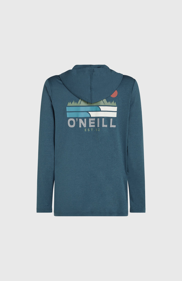O'Neill TRVLR Series UPF shirt met lange mouwen en capuchon | Midnight Navy