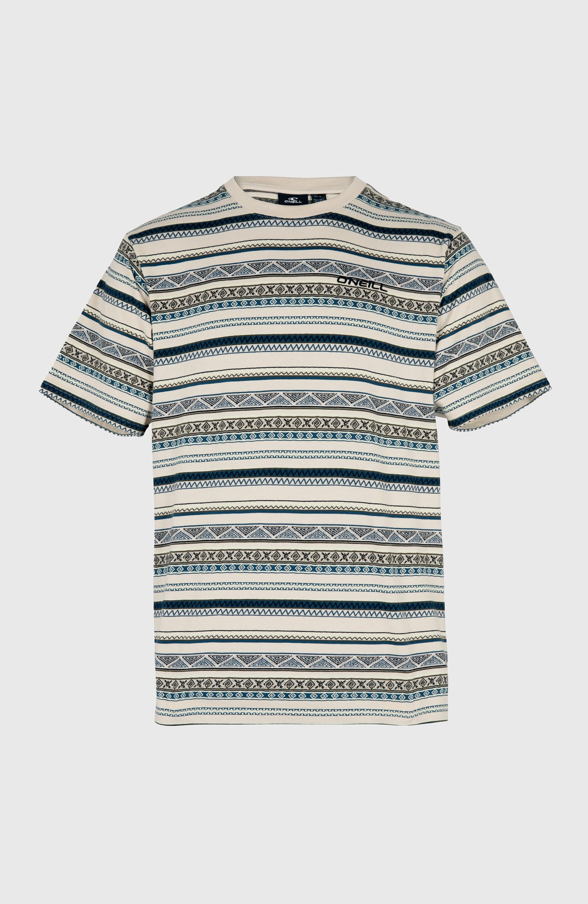 Ikat Jacquard T-shirt | Grey Ikat Stripe