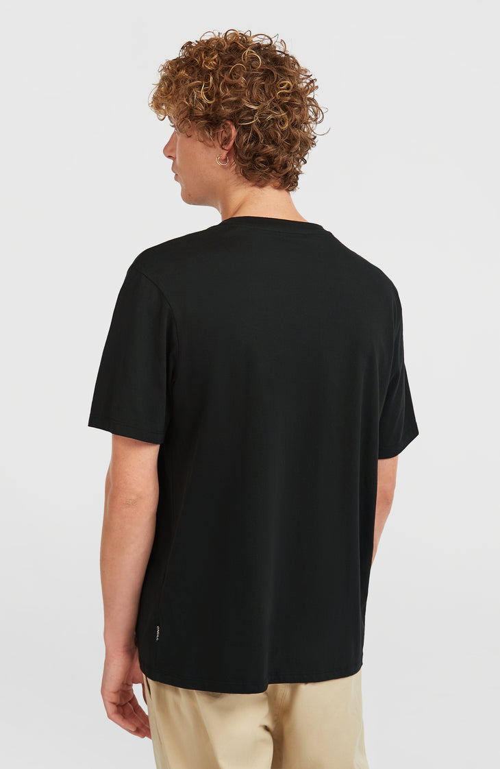 Chest Print T-shirt | Black Out
