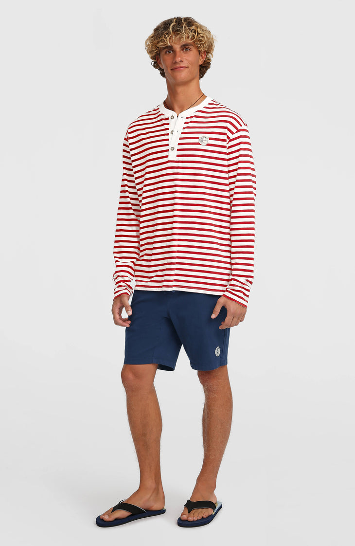 O'Riginals shirt met lange mouwen | White/Red Originals Stripe