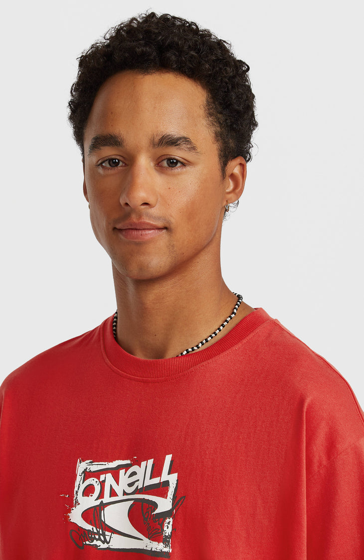 Essentials 90s Logo T-shirt | High Risk Red
