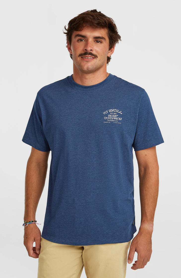 Melange Chest-Print T-shirt | English Evening