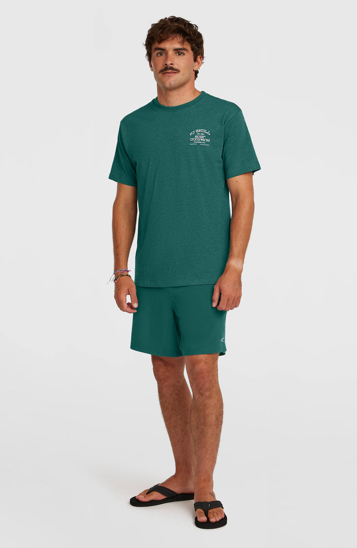 Melange Chest-Print T-shirt | Botanical Heat