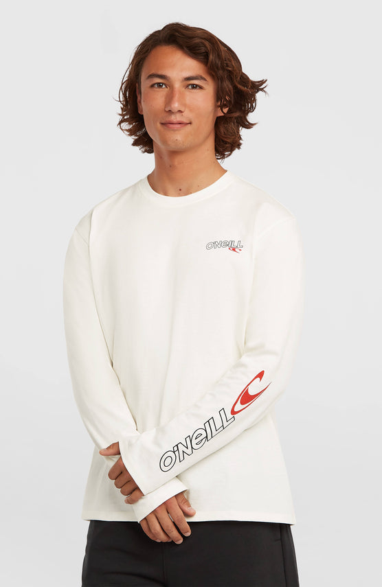 Essentials 90s Logo shirt met lange mouwen | Snow White