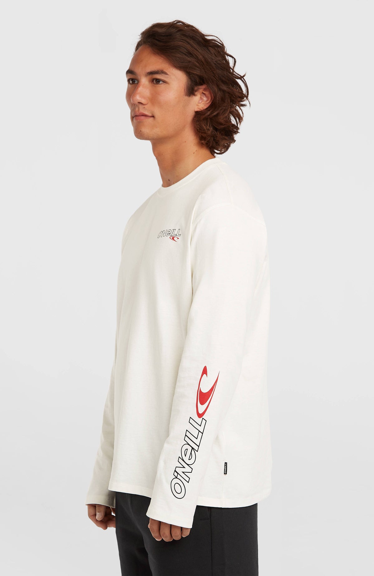 Essentials 90s Logo shirt met lange mouwen | Snow White