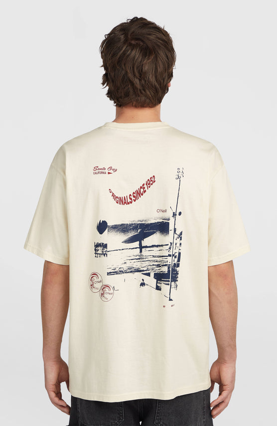 O'Riginals Retro Back-Print T-shirt | Linen White