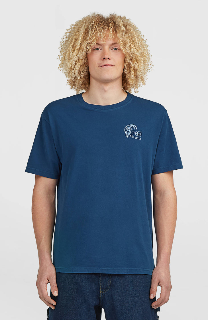 O'Riginals Retro Back-Print T-shirt | Regal Blue