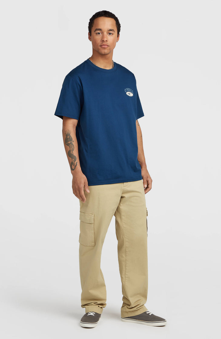 Muir Chest Print T-shirt | Regal Blue