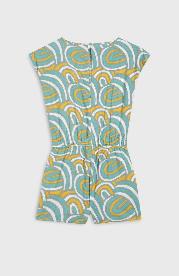 Talia playsuit | Blue Rainbow Stripe