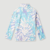 Trui Printed Fleece met halve rits | Pink Tie Dye