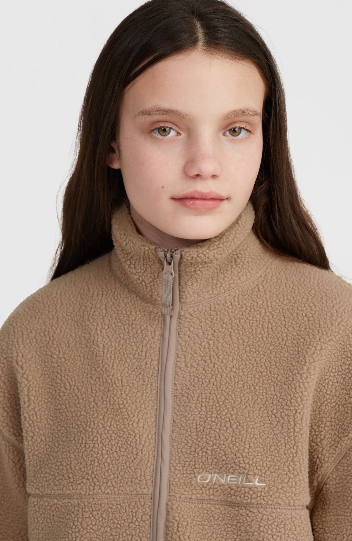 High-Pile fleecevest met volledige rits | Concrete