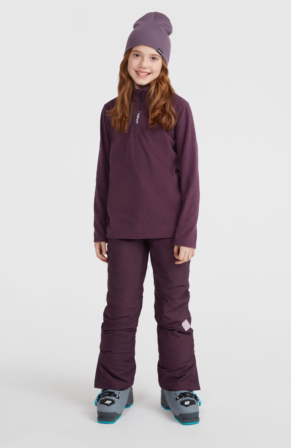 Jack's Polartec® 100 fleecetrui met halve rits | Aubergine