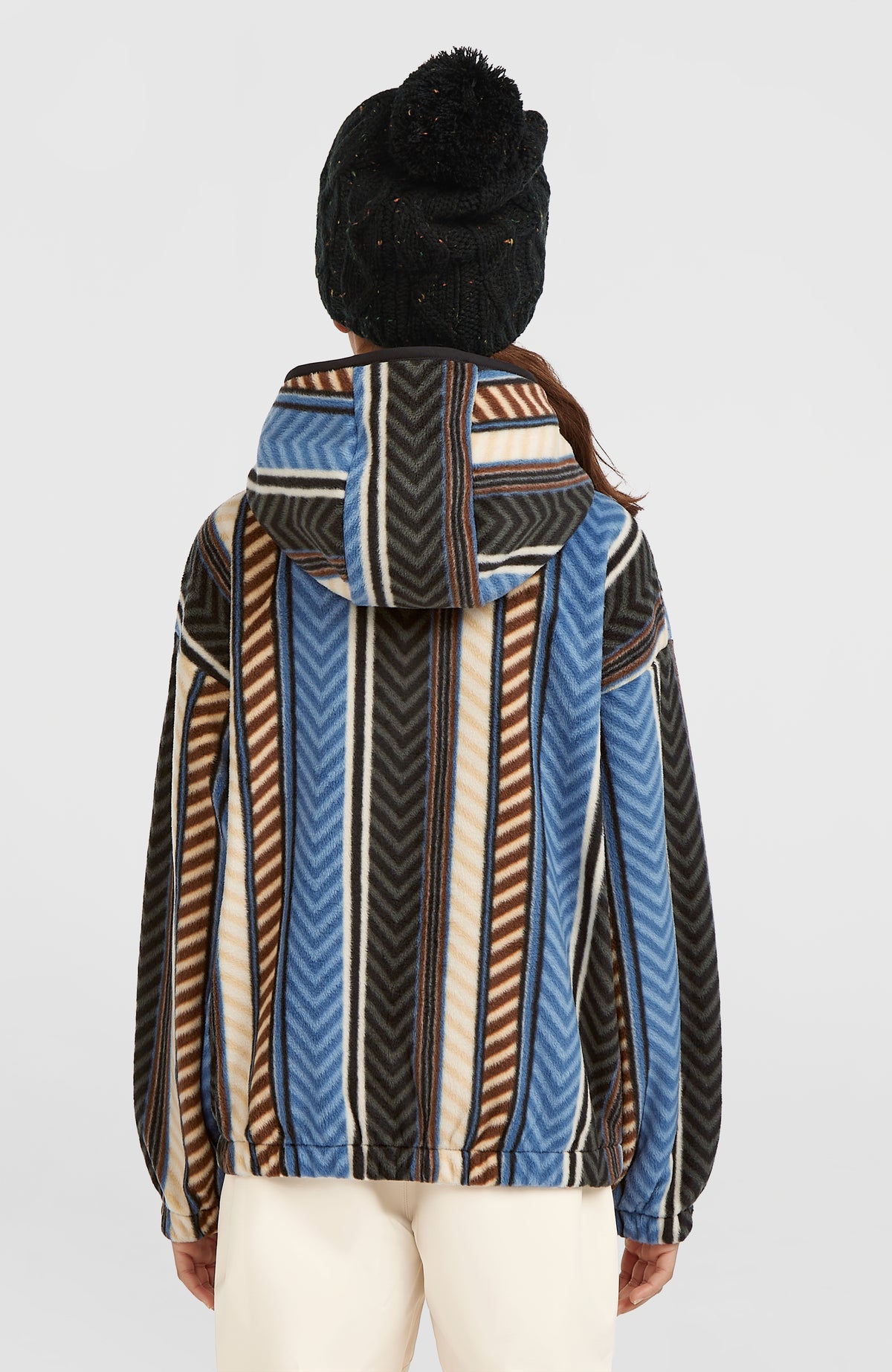 Superfleece hoodie met halve rits | Blue Vintage O'Neill Stripe