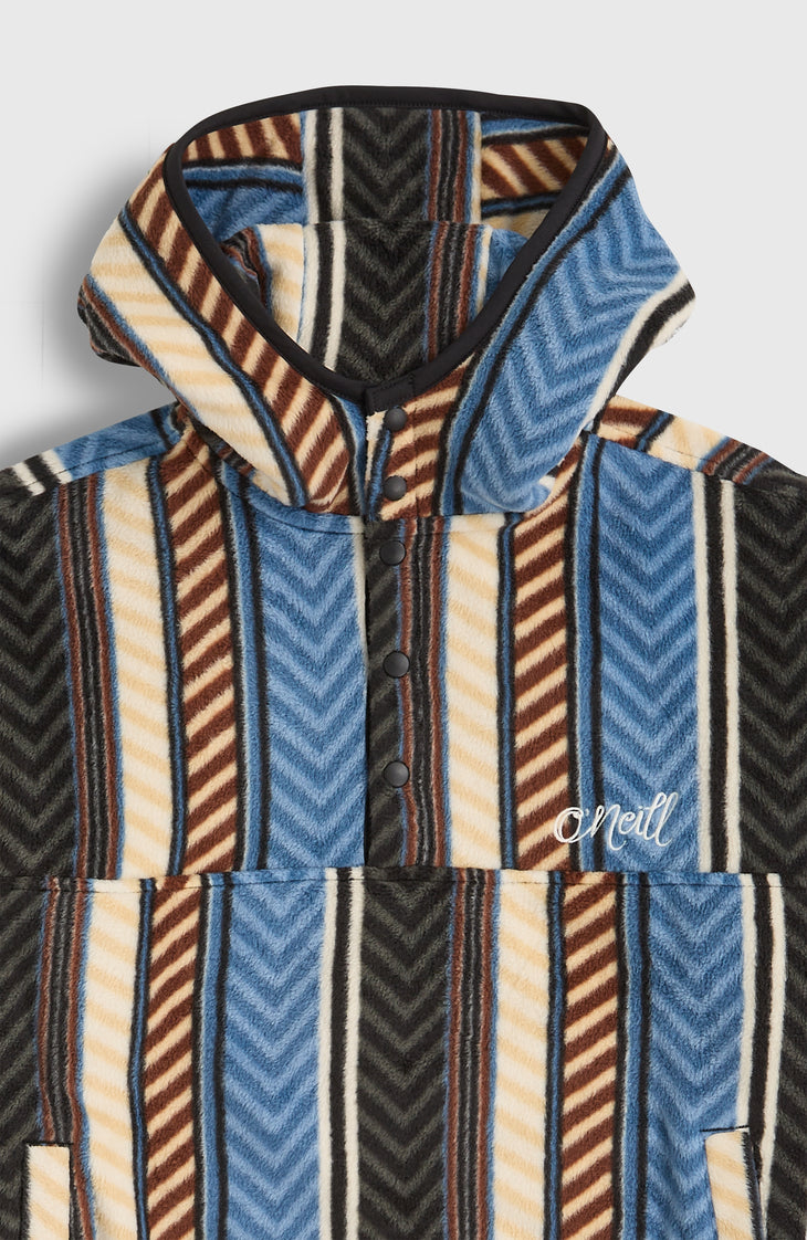 Superfleece hoodie met halve rits | Blue Vintage O'Neill Stripe