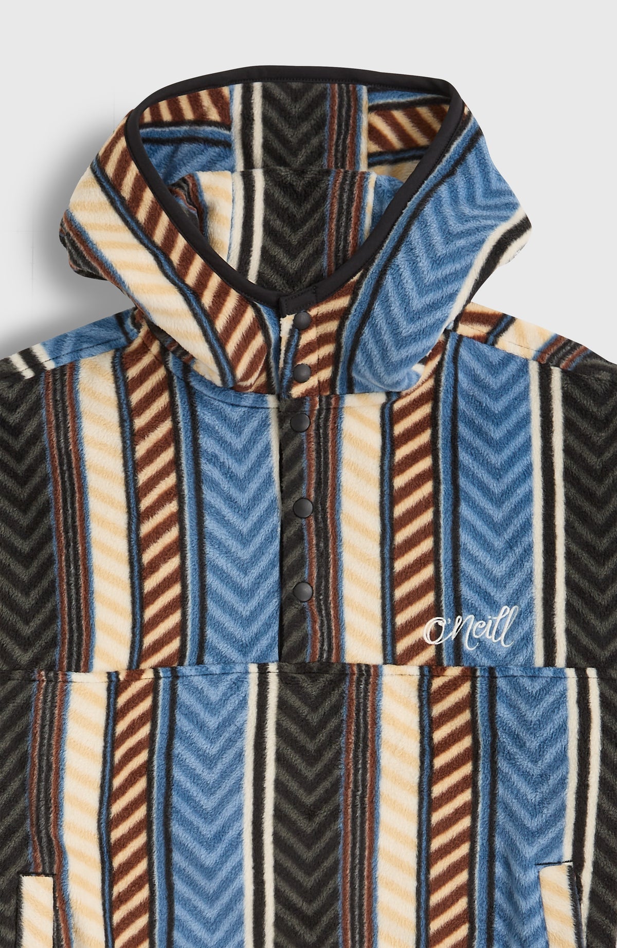 Superfleece hoodie met halve rits | Blue Vintage O'Neill Stripe