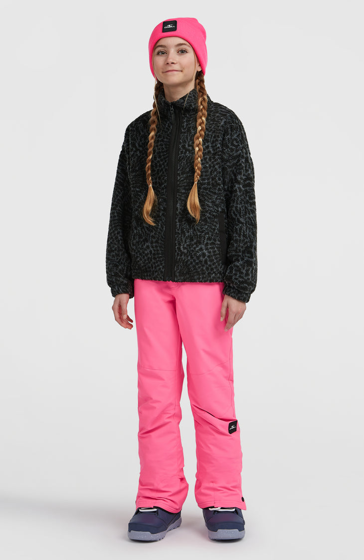 High-Pile fleecevest met volledige rits | Black Animalica