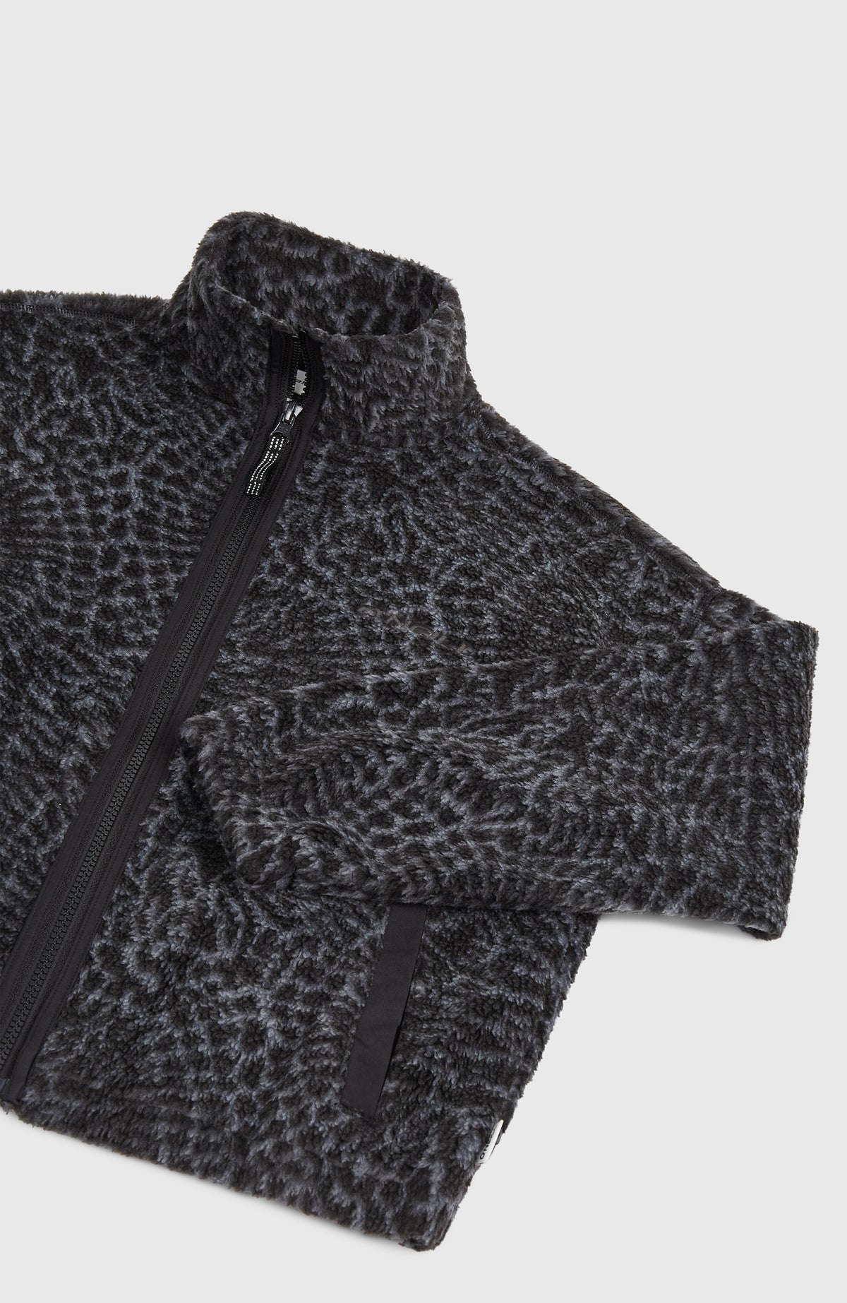 High-Pile fleecevest met volledige rits | Black Animalica