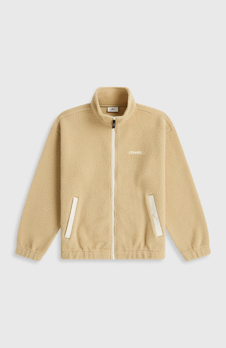 High-Pile fleecevest met volledige rits | Olive Blush