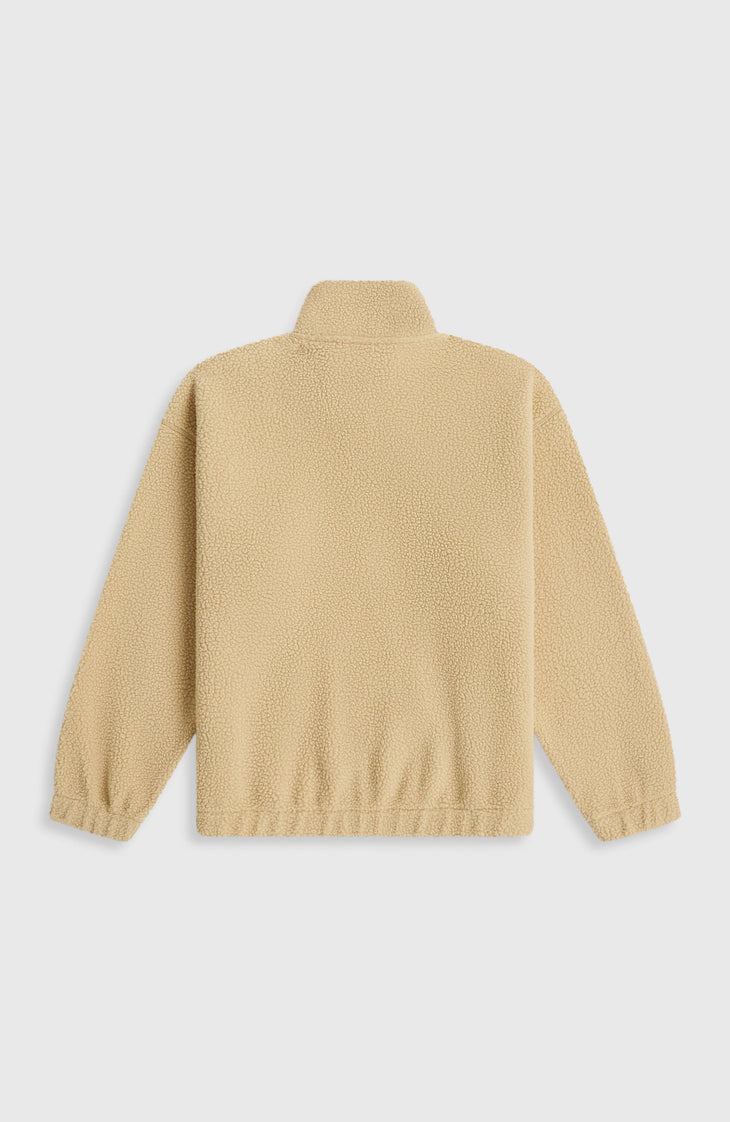 High-Pile fleecevest met volledige rits | Olive Blush