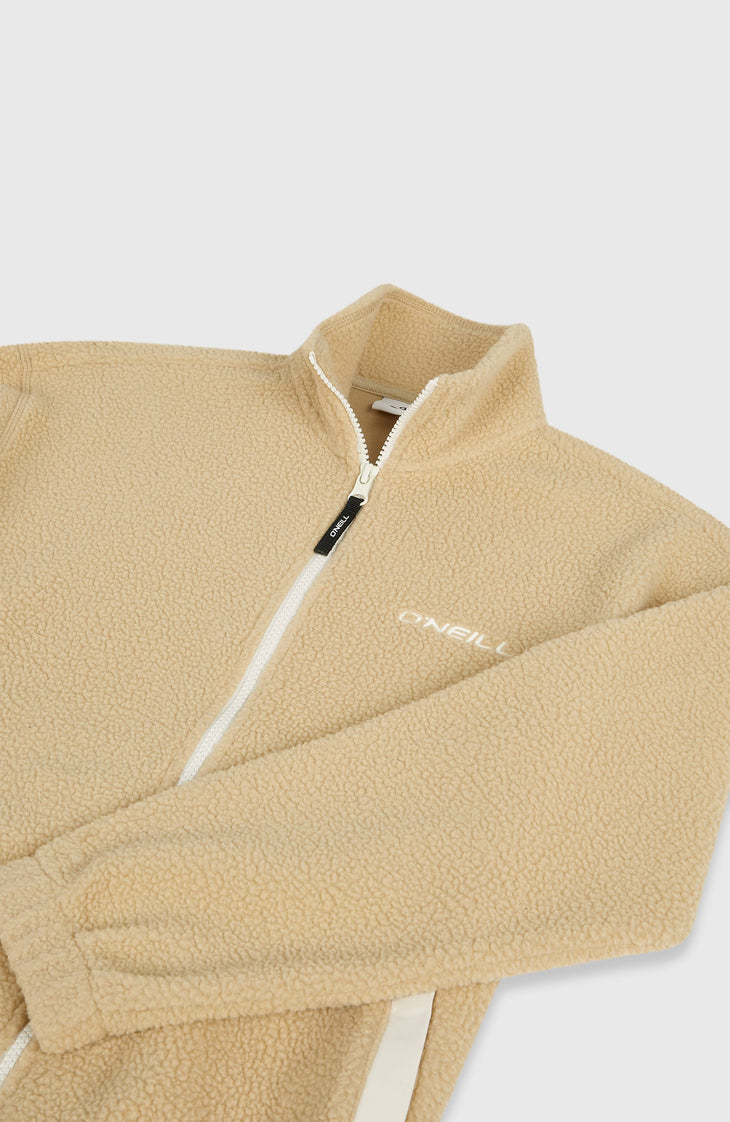 High-Pile fleecevest met volledige rits | Olive Blush