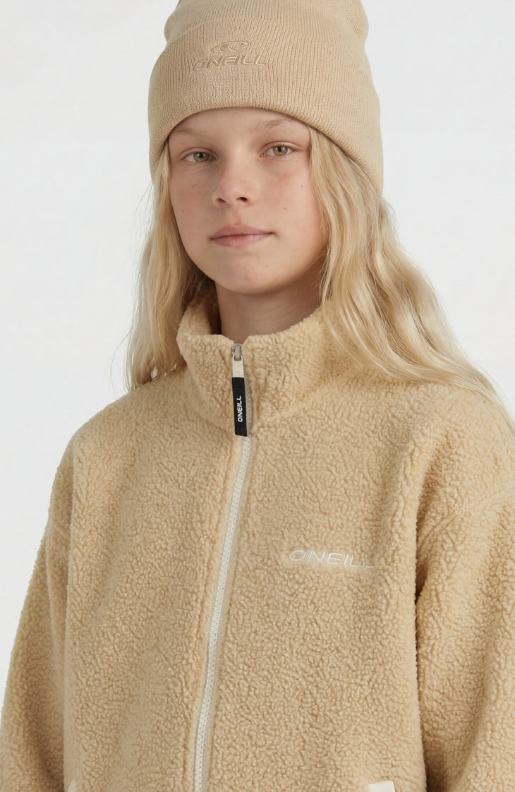 High-Pile fleecevest met volledige rits | Olive Blush