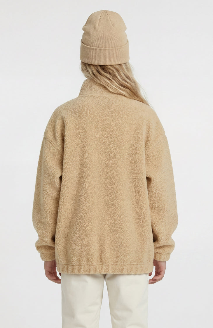High-Pile fleecevest met volledige rits | Olive Blush