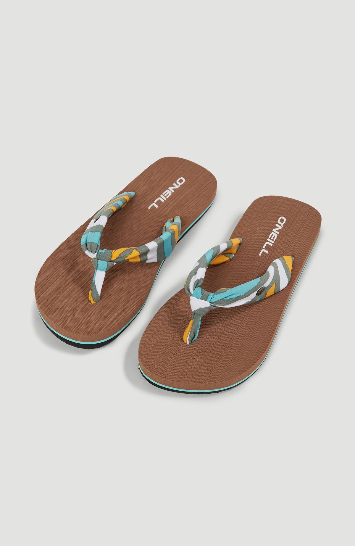 Ditsy Sun slippers | Blue Rainbow Stripe