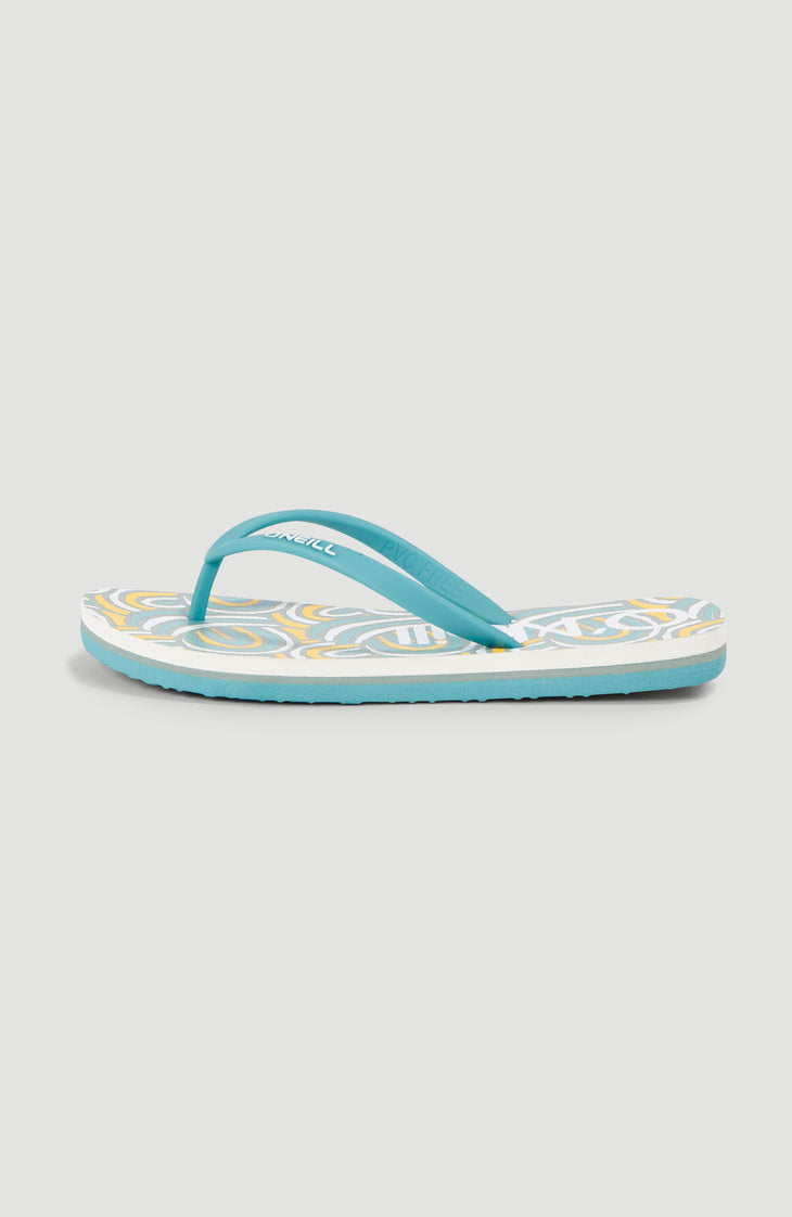 Profile Graphic slippers | Blue Rainbow Stripe