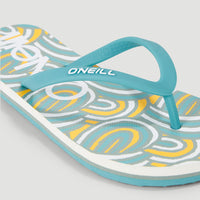 Profile Graphic slippers | Blue Rainbow Stripe