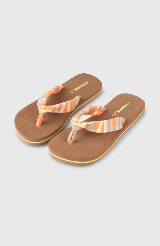 Ditsy Sun slippers | Funky Peach Swirly
